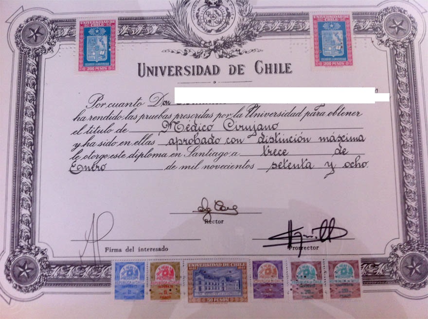 Venta de títulos profesionales en Chile